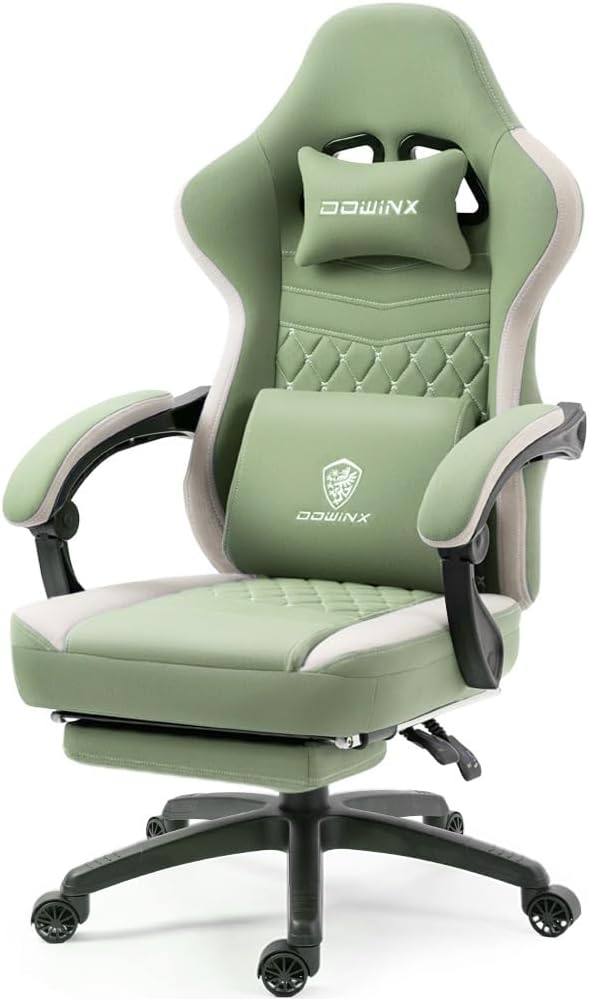 Gaming Chair Breathable Fabric Computer Chair with Pocket Spring Cushion