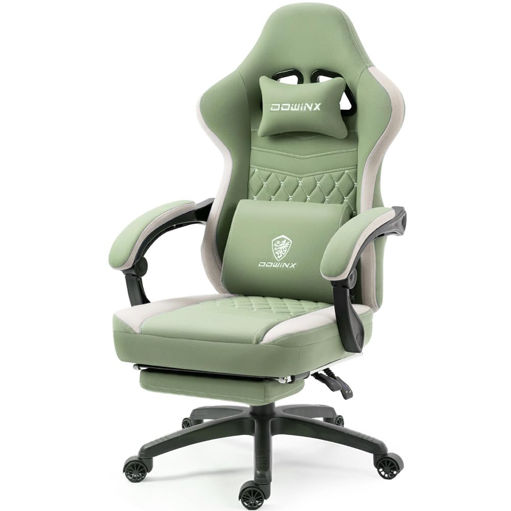 Gaming Chair Breathable Fabric Computer Chair with Pocket Spring Cushion