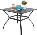 6-person Metal Outdoor Patio Dining Table Rectangular