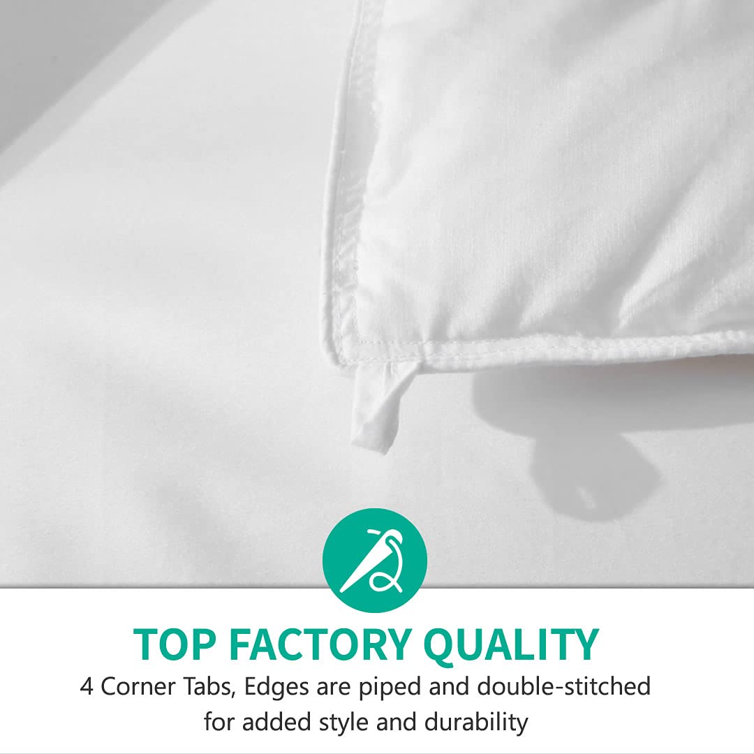 Feathers Down Comforter California King, All Season Feathers Down Duvet Insert- 64oz