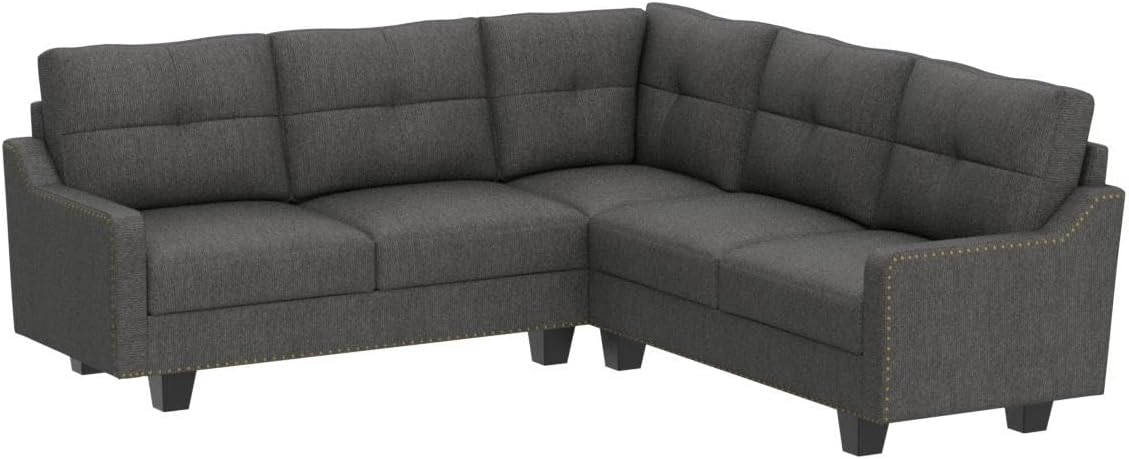 Convertible Sectional Sofa, L Shaped Couch, Reversible 4 Seat Corner Sofa