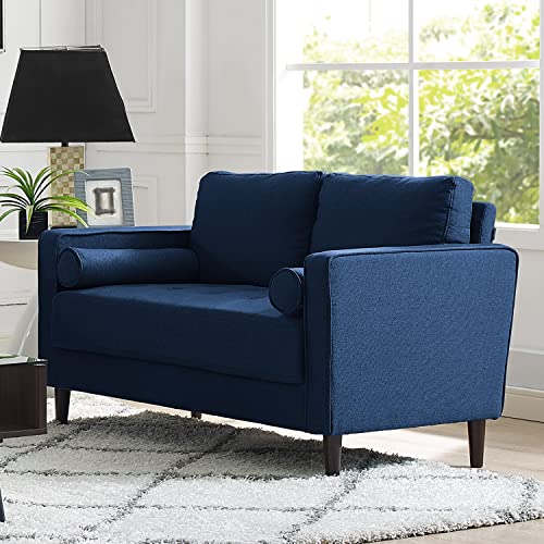 Lexington Loveseat, 52.4" W x 31.1" D x 33.5" H, Navy Blue