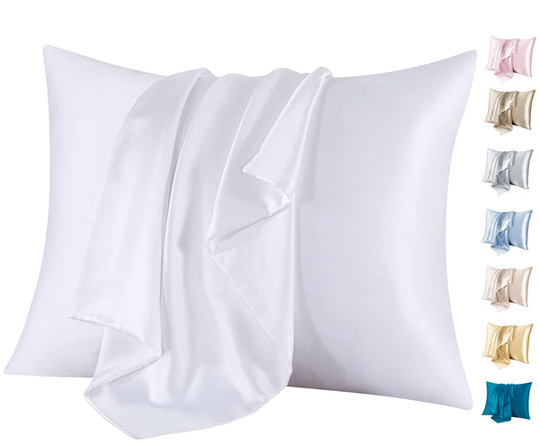100% Pure Silk Pillowcase,21 Momme Both Side Silk Pillowcases Hidden Zippered Mulberry