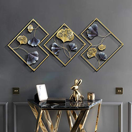 Set of 3 Diamond Metal Wall Decor