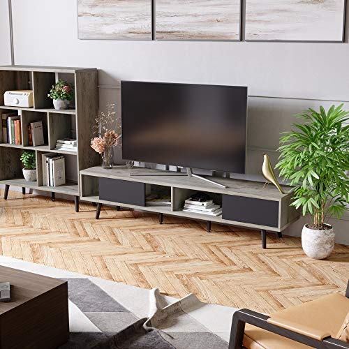 Mid Century Modern TV Stand for 75 inch TV