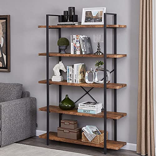 5-Shelf Industrial Bookshelf