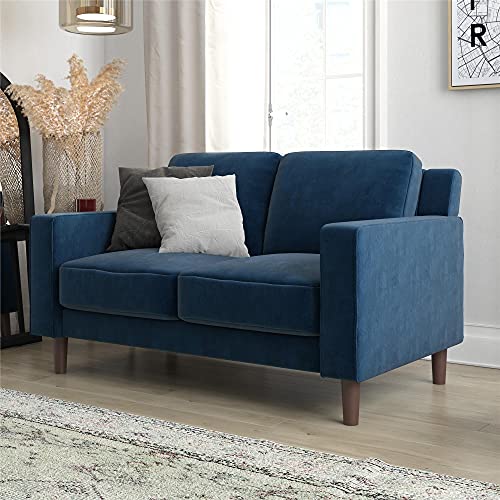 Brynn Loveseat 2 Seater Sofa, Blue Velvet