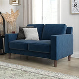 Brynn Loveseat 2 Seater Sofa, Blue Velvet