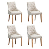 Set of 4 Beige Dining Room Armchairs Only