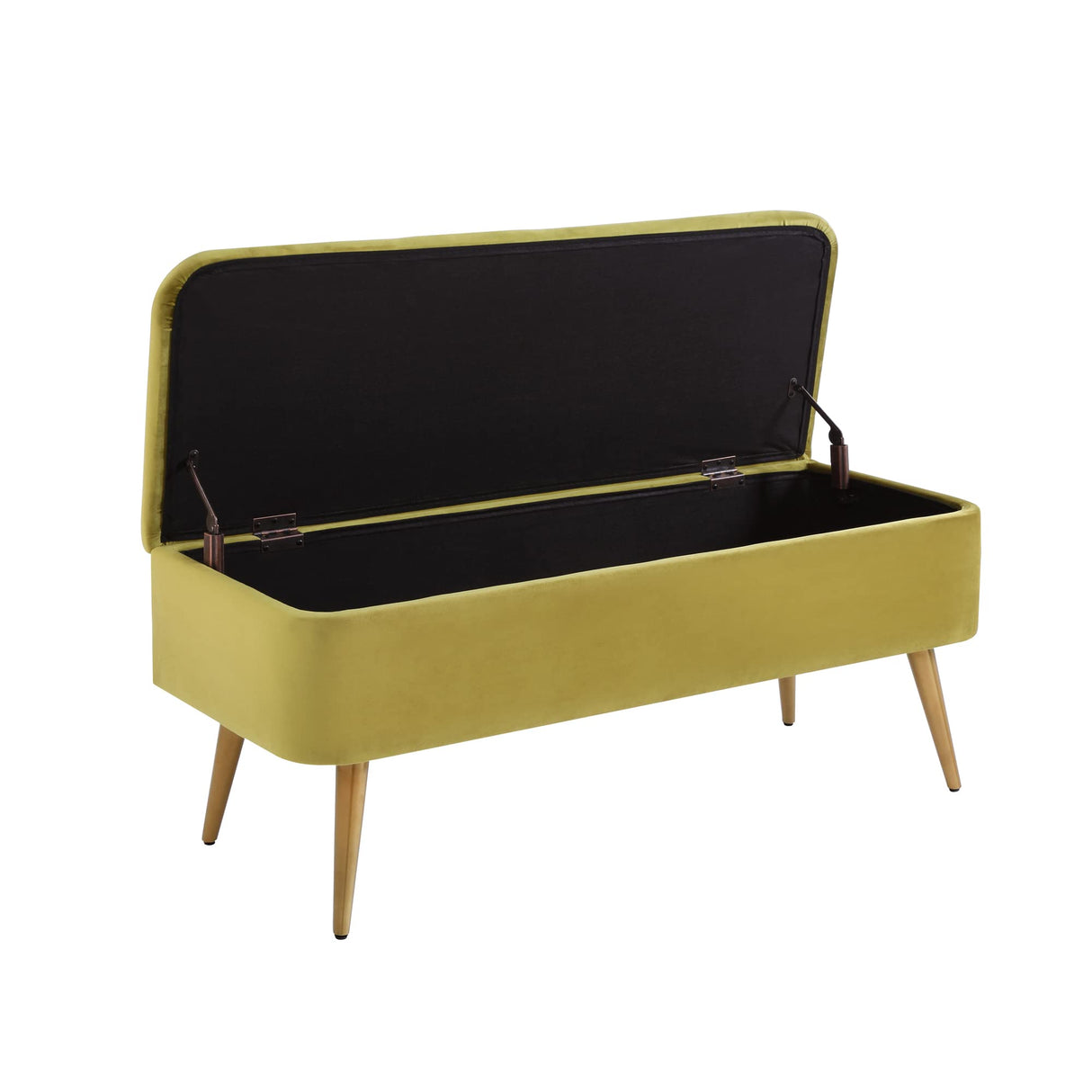 Upholstered Bench, 42" W, Avocado Green