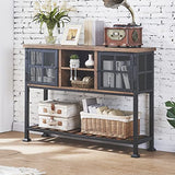 Entryway Table Industrial Sofa Console Table for Entryway Rustic Buffet Sideboard