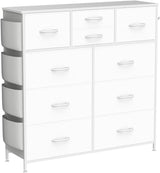 White Dresser for Bedroom with 10 Drawers Chest of Drawers