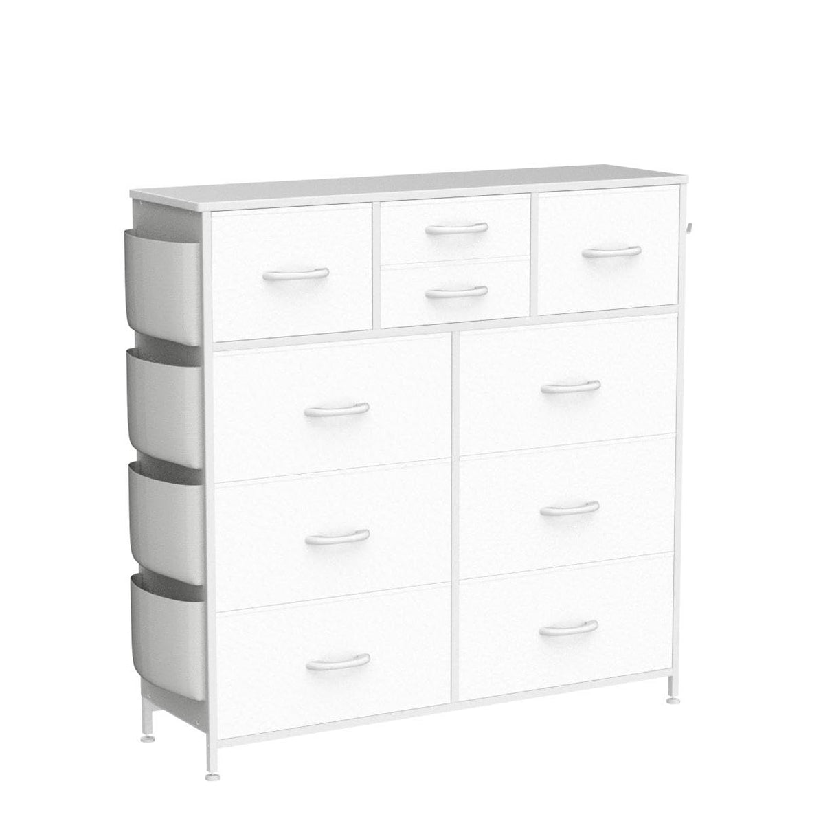 White Dresser for Bedroom with 10 Drawers Chest of Drawers