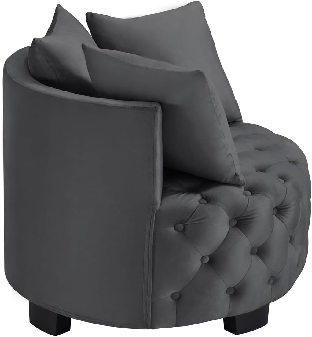 Contemporary Upholstered Tufted Leisure Chair Accent Chair