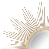 Sunburst Wall mirror, 24 Inch, Gold