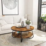 Round Coffee Table with Storage