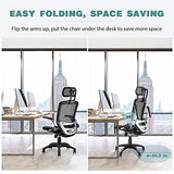 High Back Desk Chair - Adjustable Headrest with Flip-Up Arms