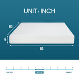 6 Inch Queen Gel Memory Foam Mattress FiberglassSleep