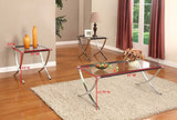 Glass Top Coffee Table & 2 End Tables Occasional Set