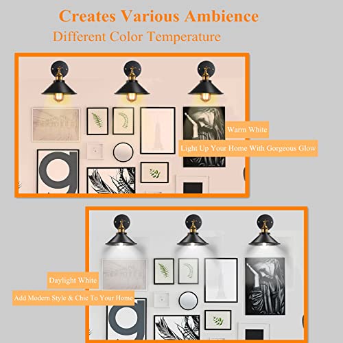 Industrial Sconces Wall Lighting, Antique 240 Degree Adjustable Black Wall Sconce