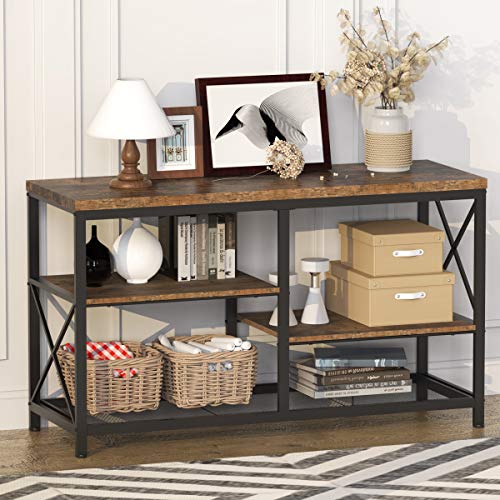 Industrial Console Table,51" Farmhouse Rustic Sofa Table&TV Stand