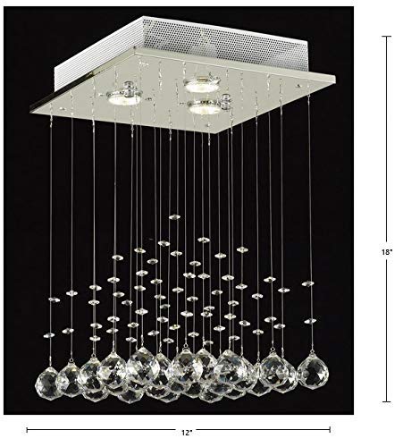 3-Lights Modern Chandelier K9 Crystal Chandelier Light Fixture