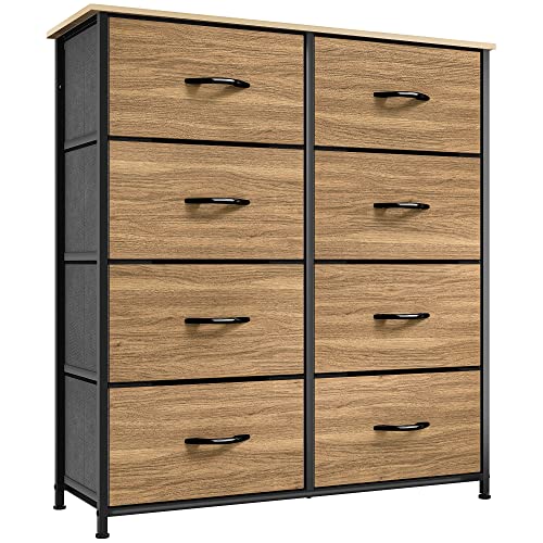 Dresser with 8 Drawers - Fabric Storage Tower, Organizer Unit for Bedroom, Living Room
