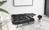 Futon Bed, Faux Leather Loveseat Sofas, Modern Convertible Sleeper Couch