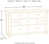 Brashland Farmhouse 7 Drawer Dresser with Dovetail Construction