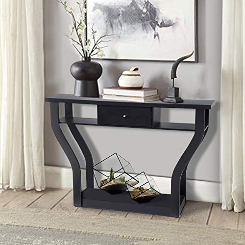 Console Hall Table for Entryway Small Space Sofa Side Table with Storage Drawer