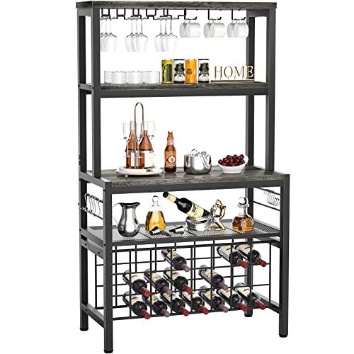 Wine Rack Table, FreeStanding Wine Bar Rack