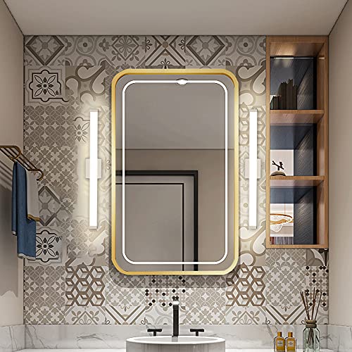 Bathroom Vanity Light Brushed Nickel Square LED 24 inch 14W 4000K Natural White Light