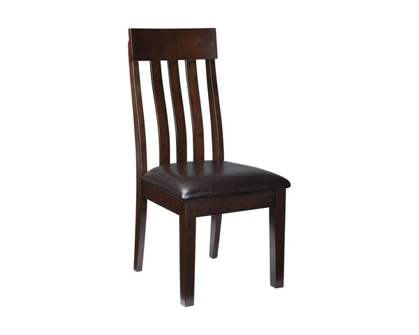 Haddigan Faux Leather Cushioned Rake Back Dining Chair