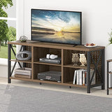 Rustic TV Stand, Industrial Entertainment Center for 70 Inch TV