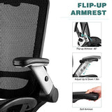 High Back Desk Chair - Adjustable Headrest with Flip-Up Arms