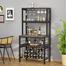 Wine Rack Table, FreeStanding Wine Bar Rack