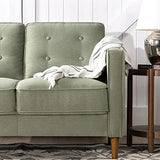 Lauren Loveseat / Button Tufted Cushions / Easy, Tool-Free Assembly, Pear Green