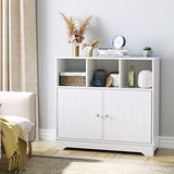 Floor Storage Cabinet, Linen Freestanding Bathroom Cabinet