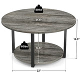 Round Coffee Table Modern Coffee Table Living Room Table Wood Circle