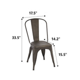 Metal Dining Chair Farmhouse Tolix Style for Kitchen Dining Room