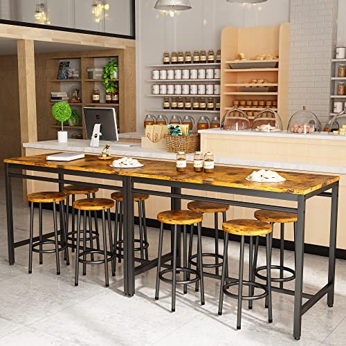 Kitchen Table and Chairs for 4, Industrial Counter Height Pub Dining