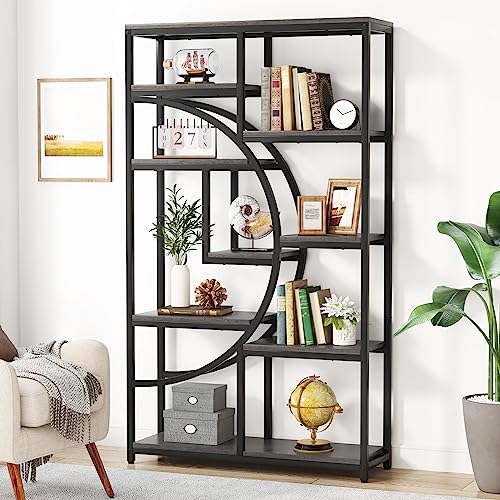 Bookshelf Industrial 5 Tier Etagere Bookcas