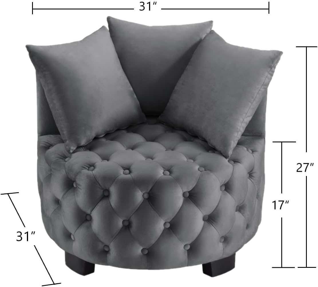 Contemporary Upholstered Tufted Leisure Chair Accent Chair