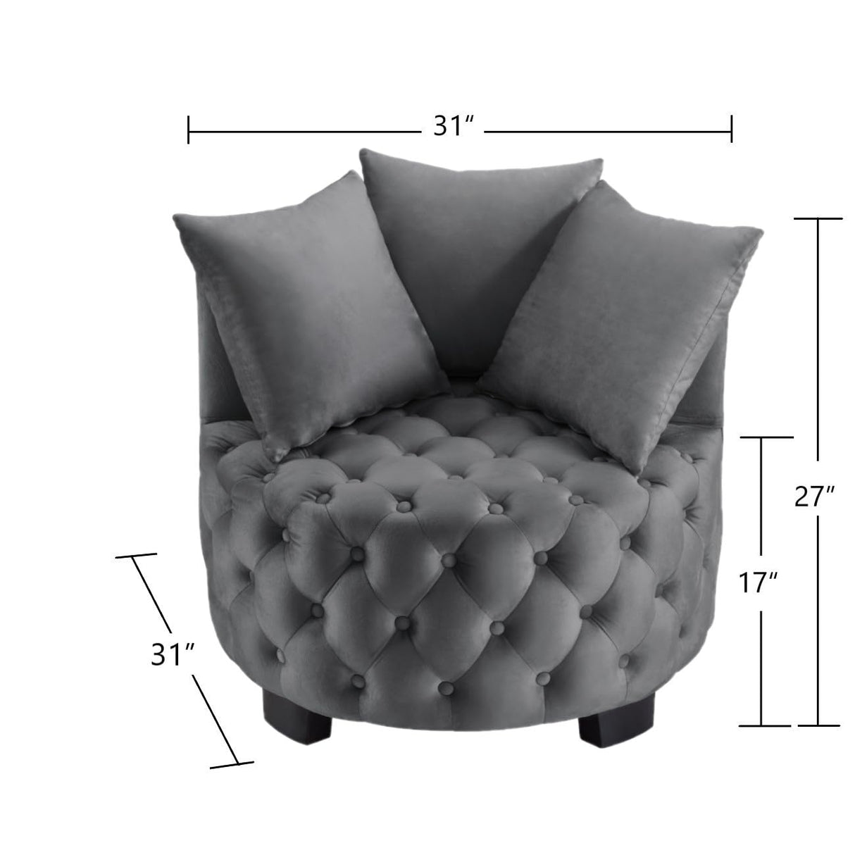 Contemporary Upholstered Tufted Leisure Chair Accent Chair