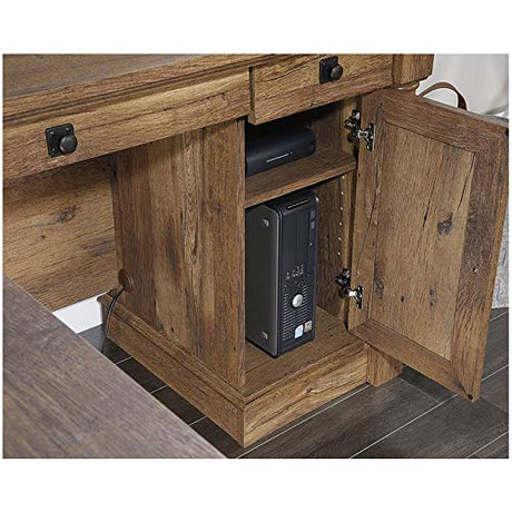 Home Office L Shaped Corner Desk with Computer Tower Storage