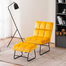 Accent Chair with Ottoman, Velvet Modern Metal Legs