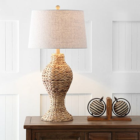 Seagrass Weave LED Table Lamp Coastal Cottage Bedside Desk Nightstand Lamp