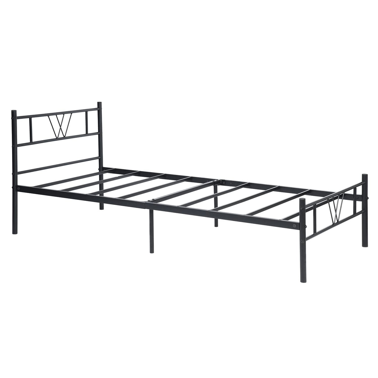 Twin Bed Frame with Headboard,16.3inch Twin Bed Frames with Metal Platform Beds