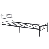 Twin Bed Frame with Headboard,16.3inch Twin Bed Frames with Metal Platform Beds