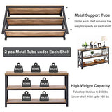 Industrial Console Table for Entryway, Wood Sofa Table